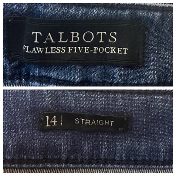 Talbots Jeans Flawless Five Pocket Straight Leg Dark Wash Women’s Plus Size 14 - Picture 7 of 9